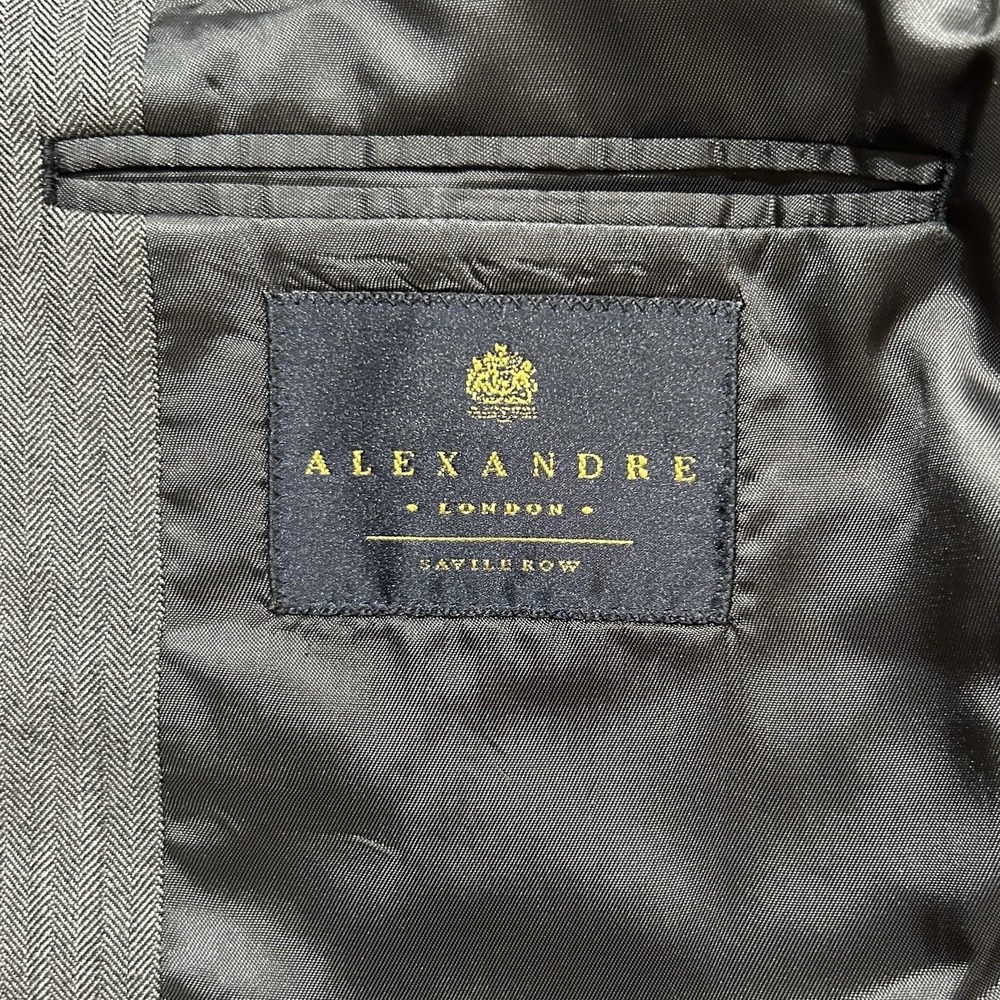 ALEXANDRE LONDON Savile Row Gray Blazer Business Jacket Pure Wool US 40R / EU50 - Picture 8 of 11